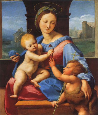 Raffaello Santi: Madonna with child and St. of Johannes - Madonna a Gyermekkel és Szent Jánossal